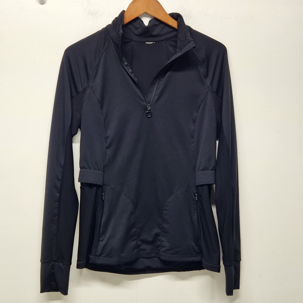 Fabletics Rosalia Performance Half Zip Pullover Jacket Size S Black Activewear